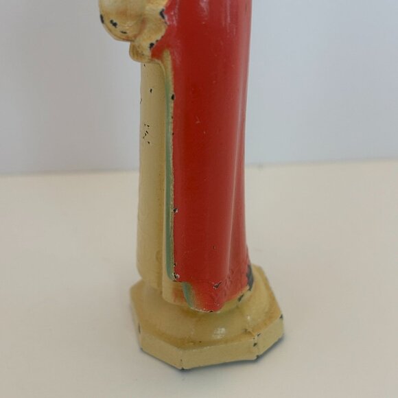 D C Overbagh Infant Of Prague Figurine Statue Catholic Statue Cast Metal 5" Vtg - Picture 5 of 16